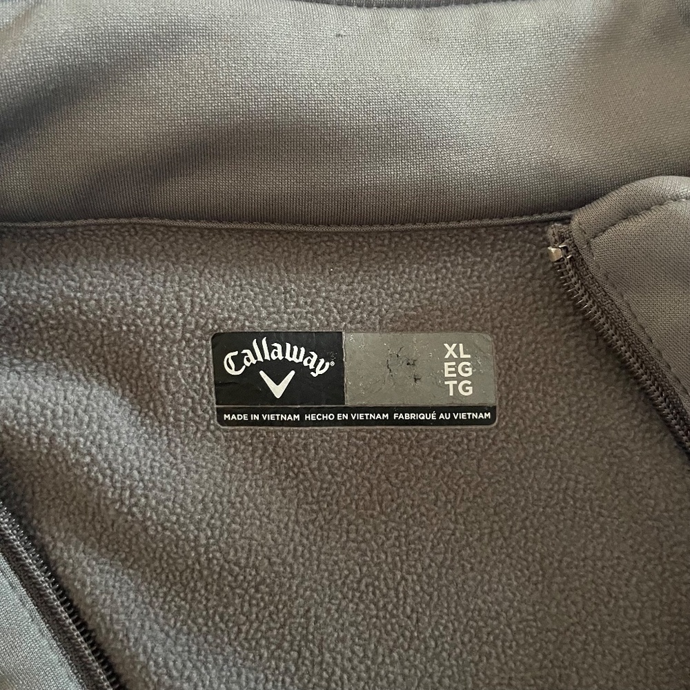 Callaway 1/4 Zip Mock Turtleneck Jacket/Top Color Grey Size XL - Picture 3 of 7